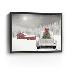 White Truck Red Barn you Can Plan on Me