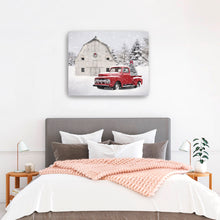 White Barn Red Truck Christmas Tree