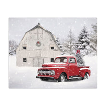 White Barn Red Truck Christmas Tree