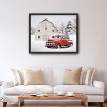 White Barn Red Truck Christmas Tree