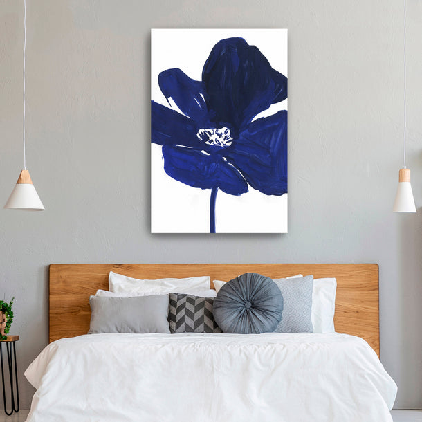 Indigo Petal I Canvas Wall Art