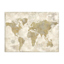 Rustic World Map Cream No Words