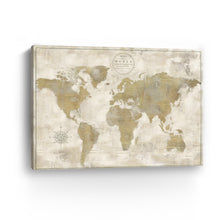 Rustic World Map Cream No Words
