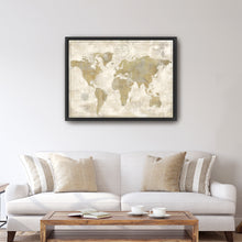 Rustic World Map Cream No Words