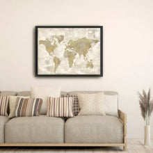Rustic World Map Cream No Words