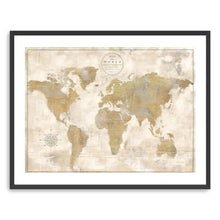 Rustic World Map Cream No Words