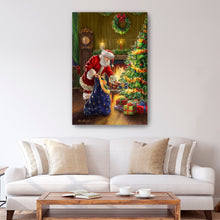 Santa Putting Presents Under the Tree