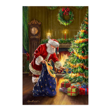 Santa Putting Presents Under the Tree