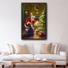 Santa Putting Presents Under the Tree