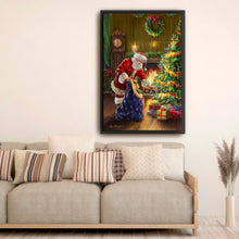 Santa Putting Presents Under the Tree