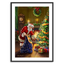 Santa Putting Presents Under the Tree