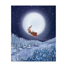 Santa Sleigh And Big Moon