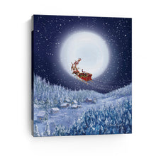 Santa Sleigh And Big Moon