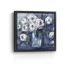 Indigo And White Blooms in Mason Jar