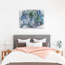 Blue and White Bicycle Florist Shop