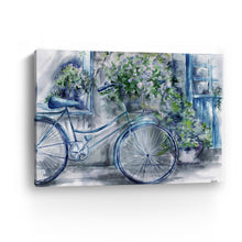 Blue and White Bicycle Florist Shop