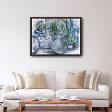 Blue and White Bicycle Florist Shop