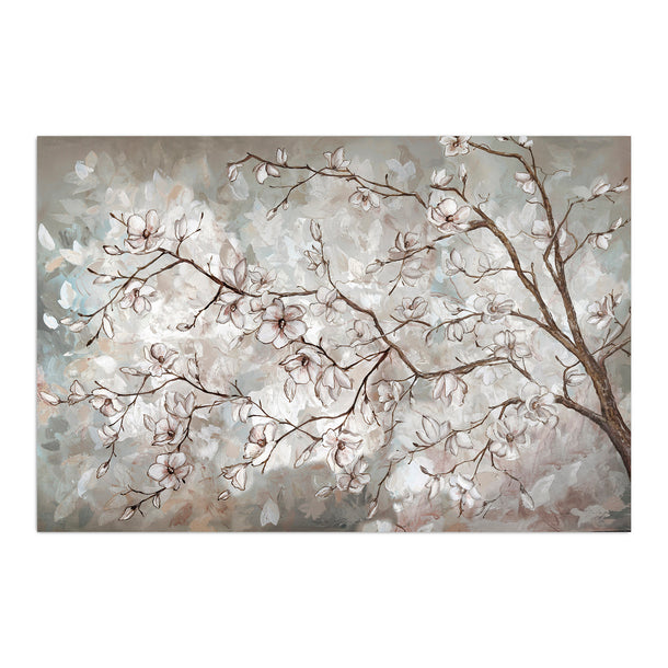 Magnolia Branches Neutral Landscape Canvas Wall Art