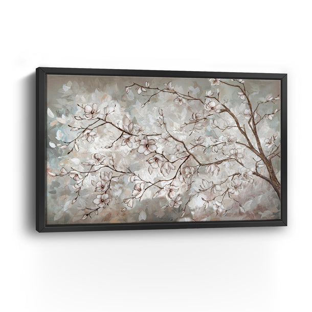 Magnolia Branches Neutral Landscape Canvas Wall Art