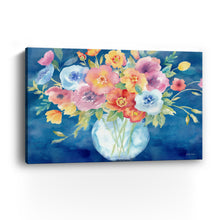 Bright Poppies Vase Navy