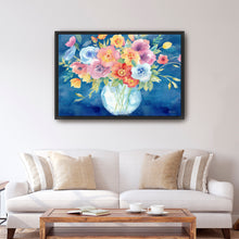 Bright Poppies Vase Navy