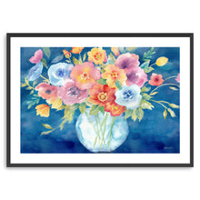 Bright Poppies Vase Navy
